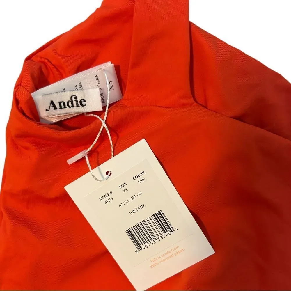 Andie Swim The Tank Swim Top in Orange Size XS NEW NWT